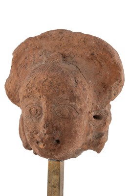 Lot 130 - An ancient Indian terracotta pottery head 16cm...