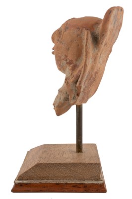 Lot 133 - An ancient Indian terracotta head 10cm wide...