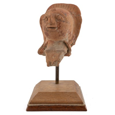 Lot 133 - An ancient Indian terracotta head 10cm wide...