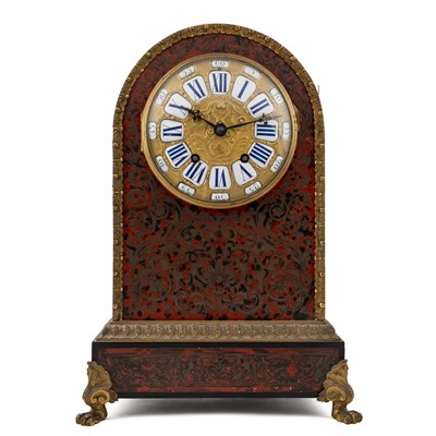 Lot A 19th century Boulle mantle clock