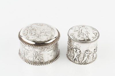 Lot 287 - A late 19th century Dutch silver cylindrical...