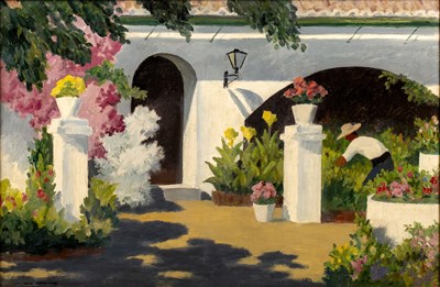 Lot 228 - Iain Macnab (1890-1967) A Mallorcan Garden...