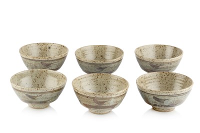 Lot 535 - Leach Pottery A set of six 'Z' bowls each with...