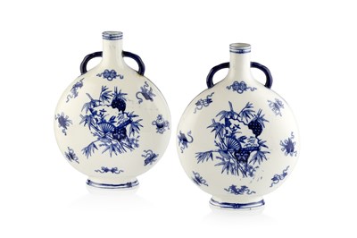 Lot 826 - Mintons A pair of Aesthetic moon flasks...