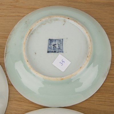 Lot 123 - Group of blue and white and celadon porcelain...