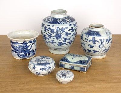 Lot 145 - Group of blue and white porcelain Chinese,...