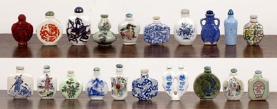 Lot 462 - Collection of twenty snuff bottles Chinese,...