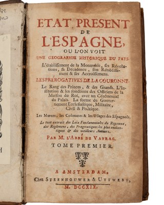 Lot 446 - Vayrac (Abbé Jean de). 'Etat Present de...