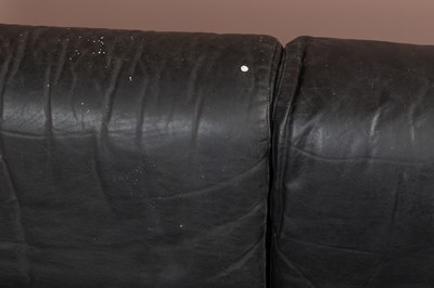 Lot 1122 - A pair of tubular chrome and leather sofas by Rodney Kinsman for OMK