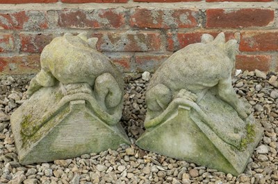 Lot 1227 - A pair of old gate post finials