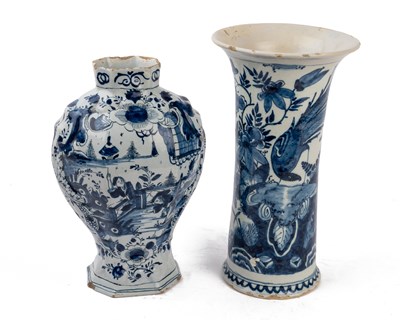 Lot 393 - Two Delft vases