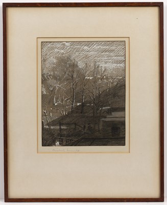 Lot 206 - Michael Fussell (1927-1974) Three townscapes...