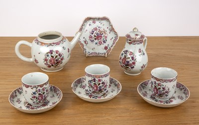 Lot 464 - Part famille rose porcelain service Chinese,...