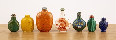 Lot 266 - Group of seven snuff bottles Chinese including...