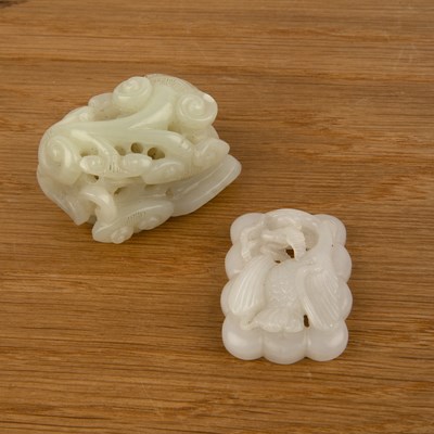Lot 269 - Two jade pieces Chinese to include a...