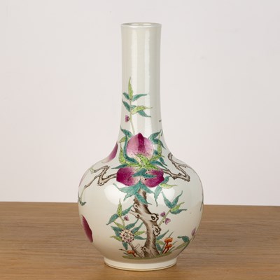 Lot 198 - Peach decorated bottle vase Chinese, 20th...