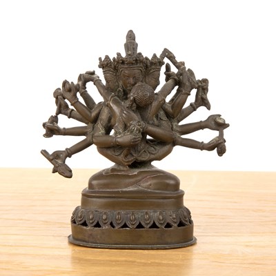 Lot 394 - Statue of Buddhist deity Vajradhara in union...