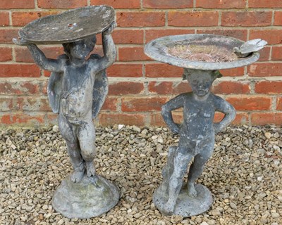 Lot 1220 - Two lead birdbaths