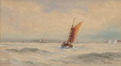 Lot 462 - Garman Morris (fl. 1900-1930) 'Off Lowestoft',...