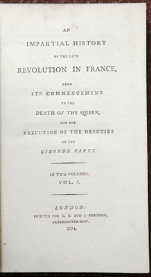 Lot 395 - Anon. 'An Impartial History of the late...