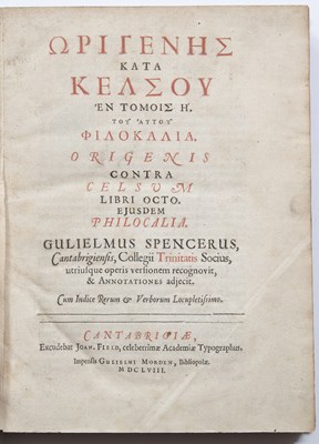 Lot 428 - Origen - Early Christian Scholar. 'Centra...