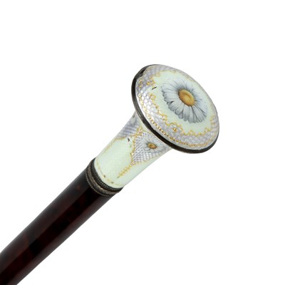 Lot 203 - Late 19th century French tortoiseshell parasol...