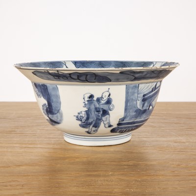 Lot 490 - Blue and white bowl Chinese, Kangxi period...