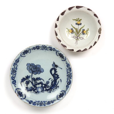 Lot 208 - An early Dutch Delft saucer dish circa...