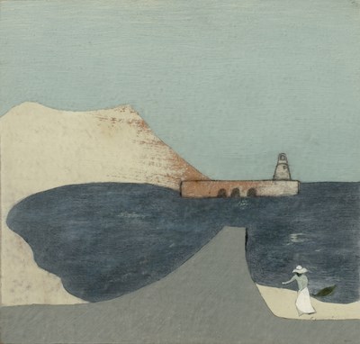 Lot 380 - Andrew Lanyon (b.1947) The Coast, Cornwall oil...