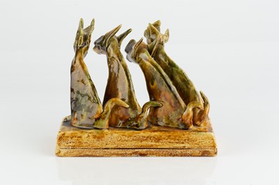 Lot 547 - Ian Gregory (1942-2021) Four Dogs Howling...