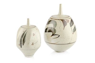 Lot 701 - Derek Clarkson (1928-2013) Two vases each with...