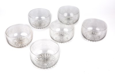 Lot 225 - A set of six Georgian glass finger bowls with...