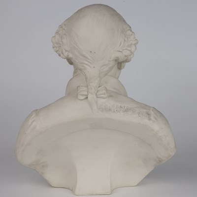 Lot 227 - A Parian ware type head and shoulder bust of a...