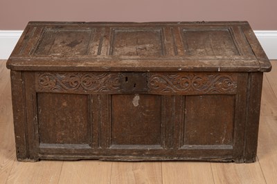 Lot 317 - A 17th century oak coffer