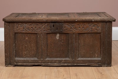 Lot 317 - A 17th century oak coffer