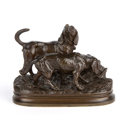 Lot 252 - Alfred Dubucand (1828-1894) Retriever Dogs,...