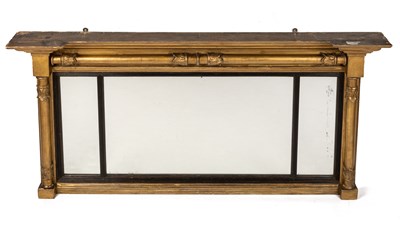 Lot 68 - Gilt framed overmantel mirror 19th Century,...