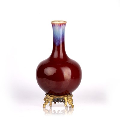 Lot 500 - Flambe glazed bottle vase Chinese, 18th...