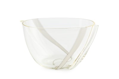 Lot 764 - Licio Zanetti Murano glass bowl, 1986 clear...