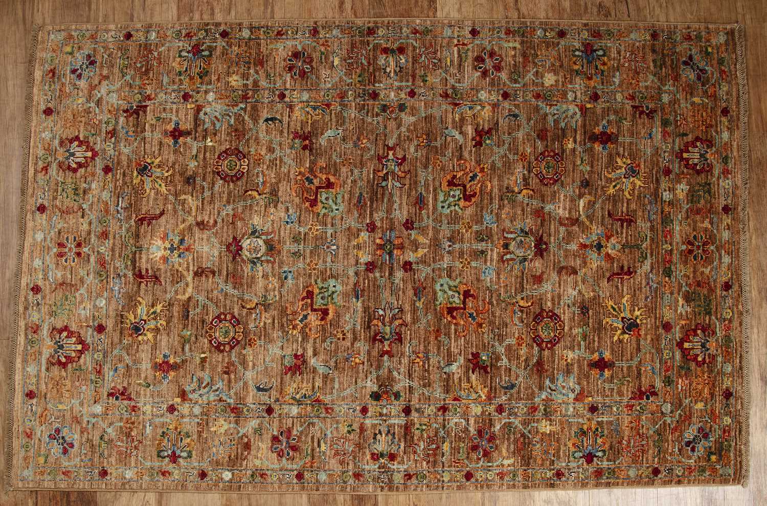 Lot 55 - Shawal rug Afghan, with all-over foliate