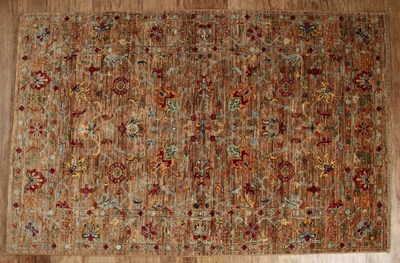 Lot 55 - Shawal rug Afghan, with all-over foliate...