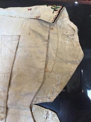 Lot 242 - A Georgian silk embroidered waistcoat,...