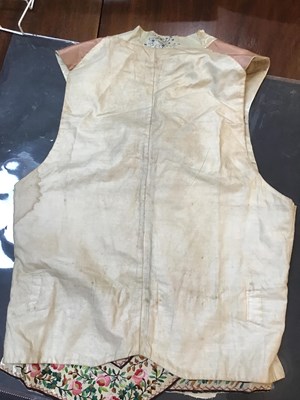 Lot 242 - A Georgian silk embroidered waistcoat,...
