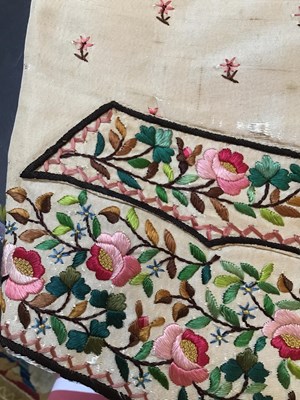 Lot 242 - A Georgian silk embroidered waistcoat,...