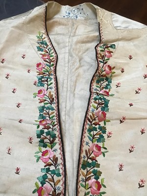 Lot 242 - A Georgian silk embroidered waistcoat,...