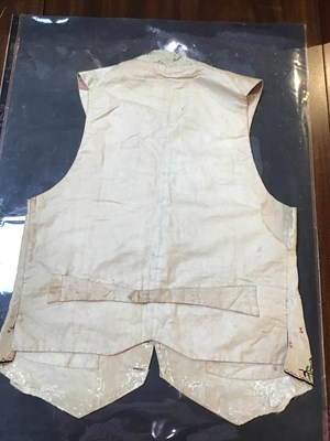 Lot 242 - A Georgian silk embroidered waistcoat,...