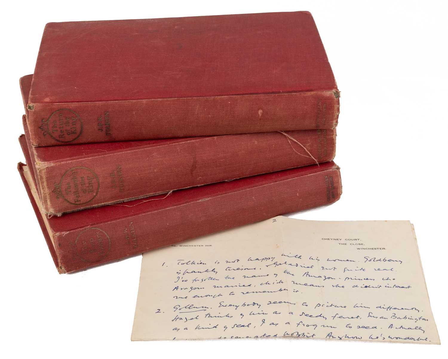 Lot 539 - Tolkien (J.R.R.). 'The Lord of the Rings'...