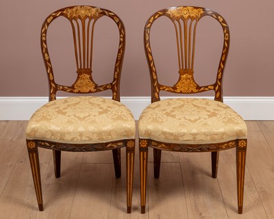 Lot 328 - A pair of Dutch style side chairs