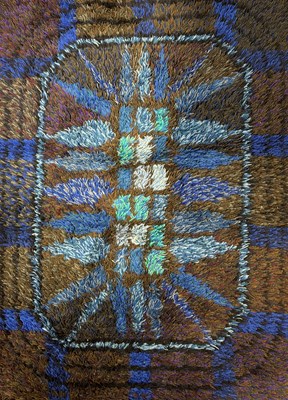 Lot 817 - Rya, Scandinavia Rug, circa 1950s in blue,...