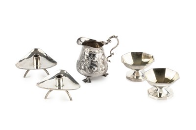 Lot 800 - Harrow School of Art Two dishes and two candle...